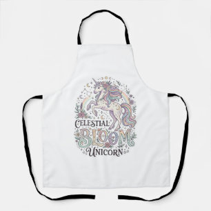Tablier Licorne Fleur Céleste Licorne Premium Vecteur Typ