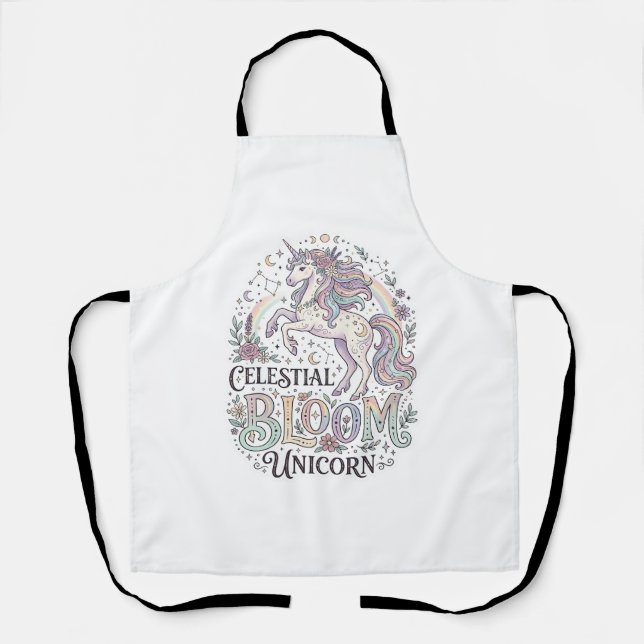 Tablier Licorne Fleur Céleste Licorne Premium Vecteur Typ (Recto)