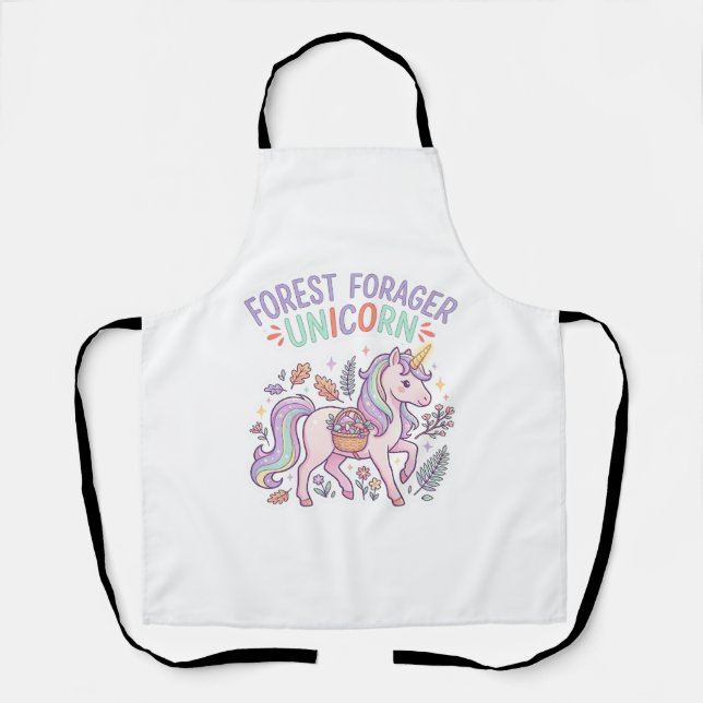 Tablier Licorne Forest Forager Licorne Conception Graphiqu (Recto)