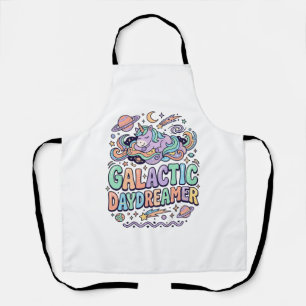 Tablier Licorne Galactique Rêveuse Kawaii Autocollant et S