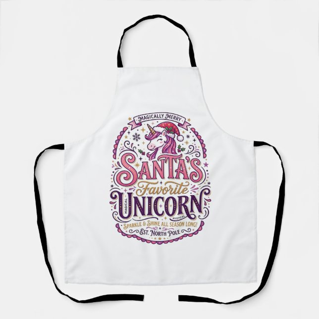 Tablier Licorne le favori de Santa Licorne (Recto)
