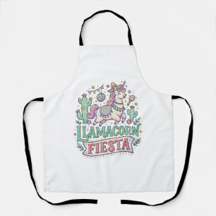 Tablier Licorne Llamacorn Fiesta Premium Vector POD Artwor