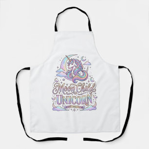 Tablier Licorne Lune Enfant Licorne Conception Originale Z