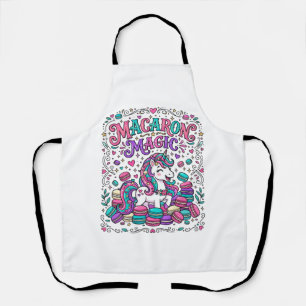 Tablier Licorne Macaron Magie Coloré Marché Artwork