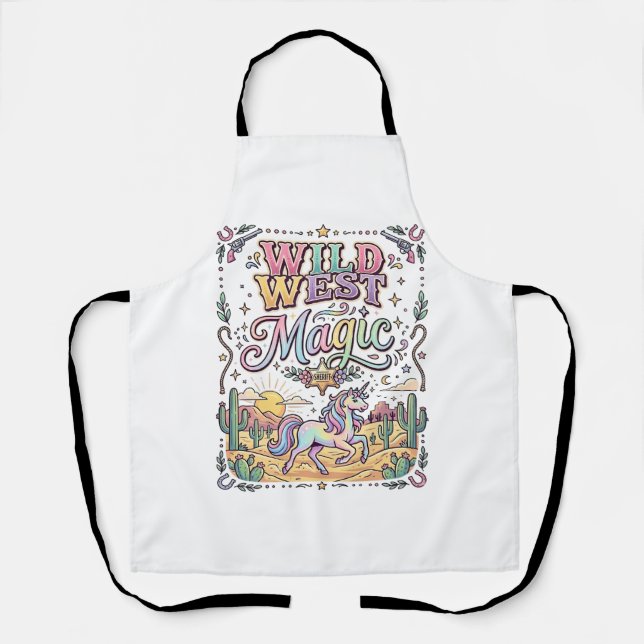 Tablier Licorne Magie Originale de l'Ouest Sauvage (Recto)