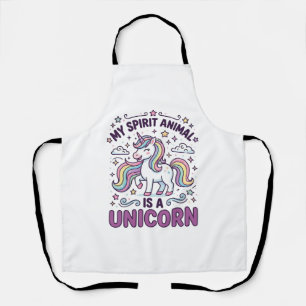 Tablier Licorne Mon Animal Spirituel Est Une Licorne Typog
