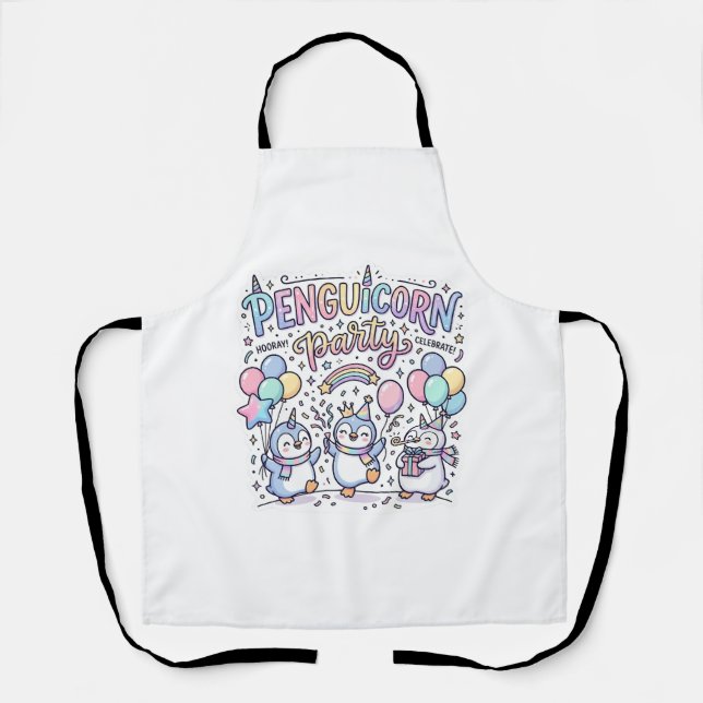 Tablier Licorne Penguicorne Fête Vecteur Premium Vector De (Recto)