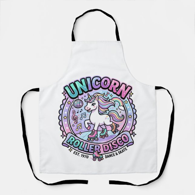Tablier Licorne Roller Disco POD Prêt Marketplace Artwork (Recto)