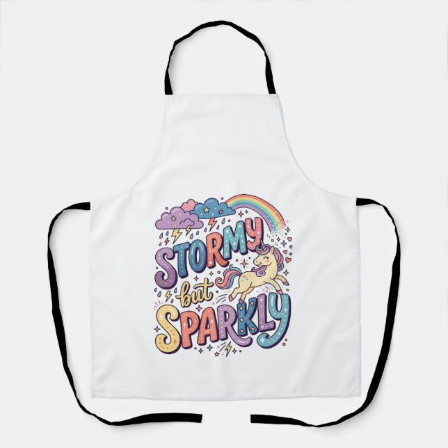 Tablier Licorne Tempête mais Fantaisiste Merch Design_ (Recto)