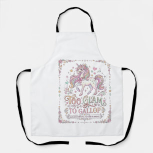 Tablier Licorne Trop Glamour pour Galoper Vêtements Adorab