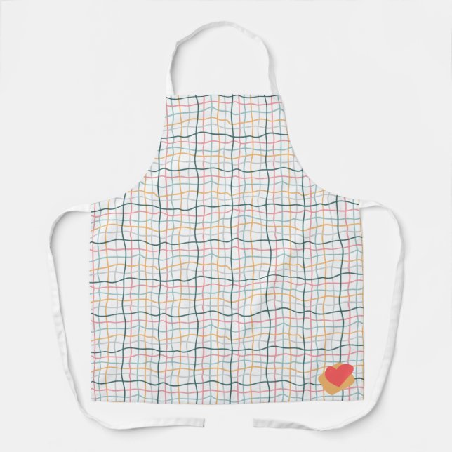 Tablier Lignes de Doodle Motif sans joint (Recto)