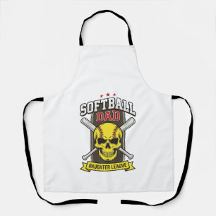 Tablier Ligue de softball père fille design vectoriel vint
