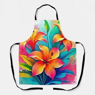 Tablier Lilias Tropicaux Vibrants : Âme de l'Été