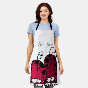Tablier L'illustration de coccinelle d'amour non partagé