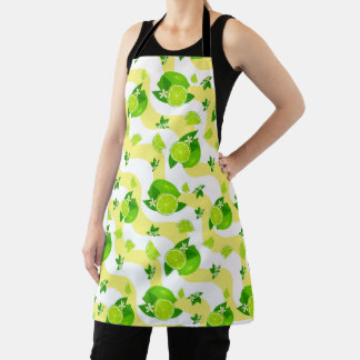 Tablier Lime de citron tendance moderne amusant