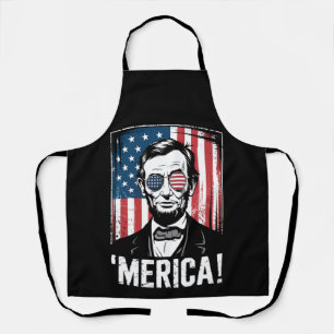 Tablier Lincoln Merica 4 juillet Drapeau américain vintage