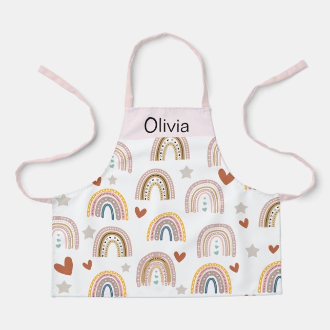 Tablier Lindo Arcoiris Boho Acuarela Multicolor  (Recto)