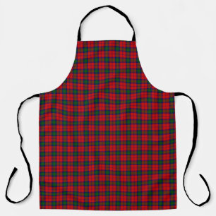 Tablier Lindsay tartan rouge vert plaid