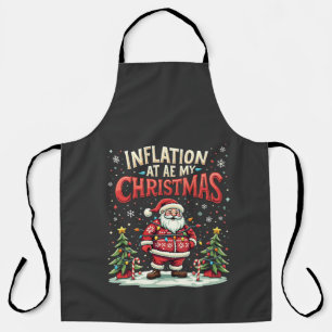 Tablier L'inflation a mangé mon Noël drôle Père Noël Econo