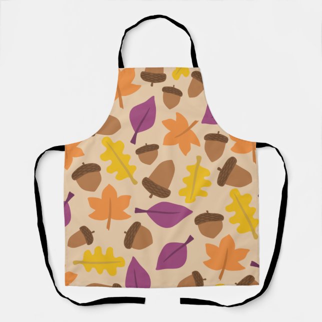 Tablier Linge de cuisine design d'automne (Recto)