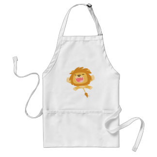Tablier Lion à rebondissements de caricatures mignonnes