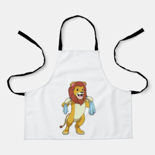 Tablier Lion avec serviette pour douche