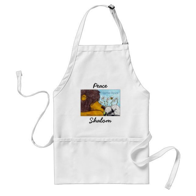 Tablier Lion et agneau paix douce (Devant)