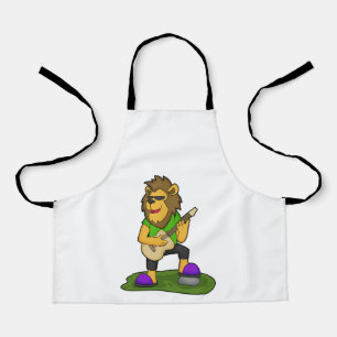 Tablier Lion musicien guitare