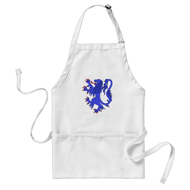 Tablier Lion Rampant Azure (Devant)