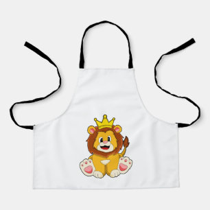 Tablier Lion roi avec couronne