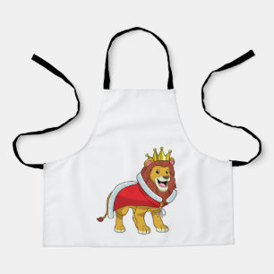 Tablier Lion roi avec Couronne & Cap