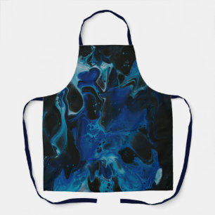 Tablier Liquide psychédélique bleu foncé