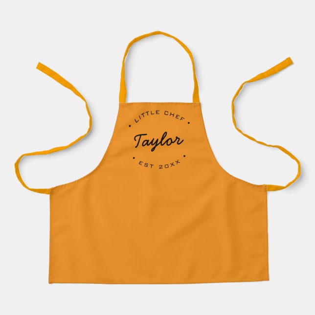 Tablier LITTLE CHEF Nom personnalisé Année (Recto)