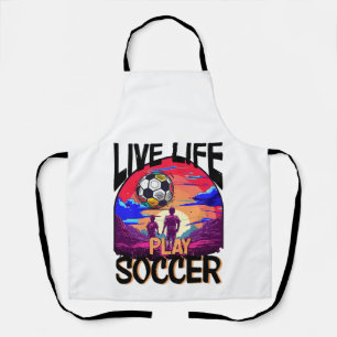Tablier Live Life Jouer Soccer, Sports Père Fils Cuisine
