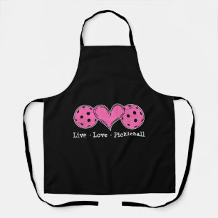Tablier Live Love Pickleball Drôle Joueuse de Pickleball F