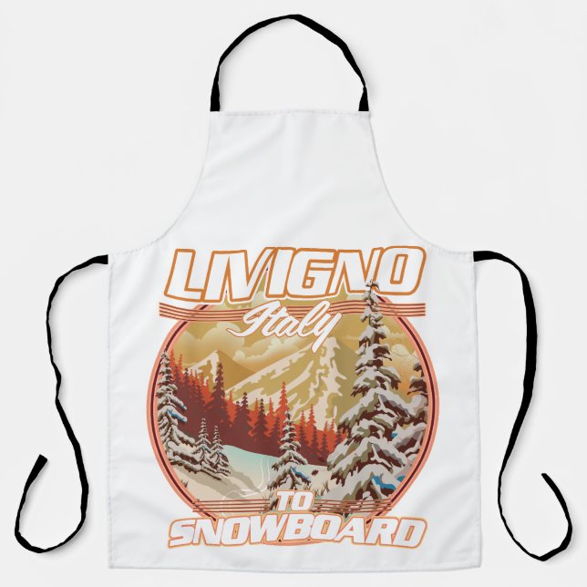 Tablier Livigno italie logo de snowboard (Recto)