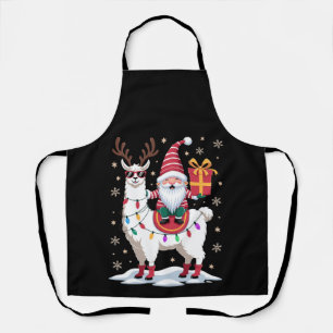 Tablier Llama de Noël Gnome Père Noël Lumières Renne Xmas