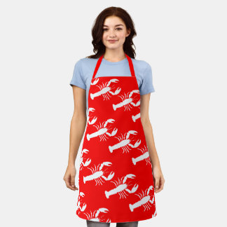 Tablier Lobster Love Red Restaurant All Over Imprimer Tabl