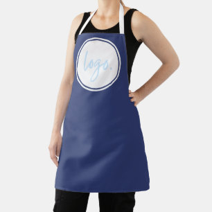 TABLIER LOGO D'AFFAIRES BLEU BRANCHÉ UNIFORME DU PERSONNEL
