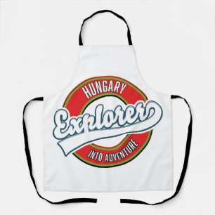 Tablier logo d'aventure d'explorateur de Hongrie