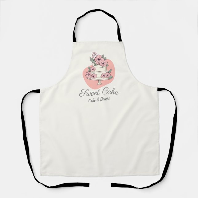 Tablier Logo de gâteau de boulangerie de gâteau sucré & de (Recto)
