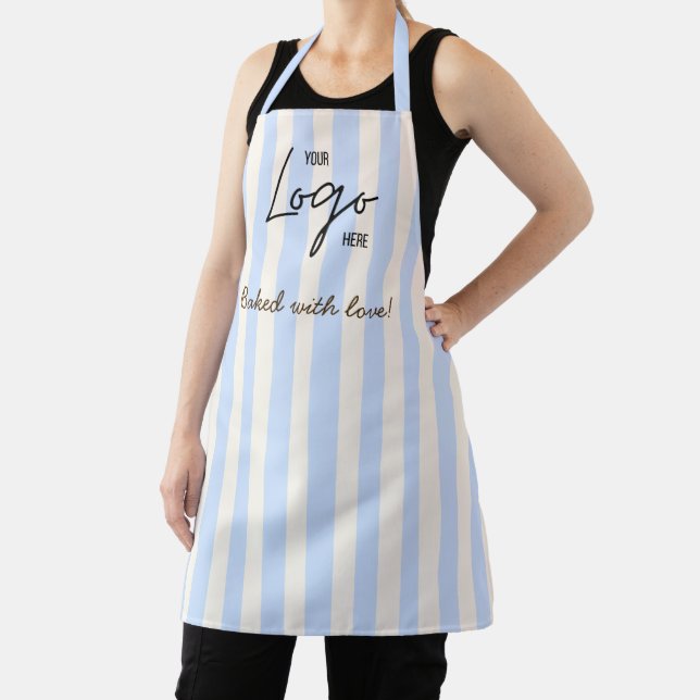 Tablier Logo de la boulangerie-café Cute Stripes Bakery Ca (Insitu)