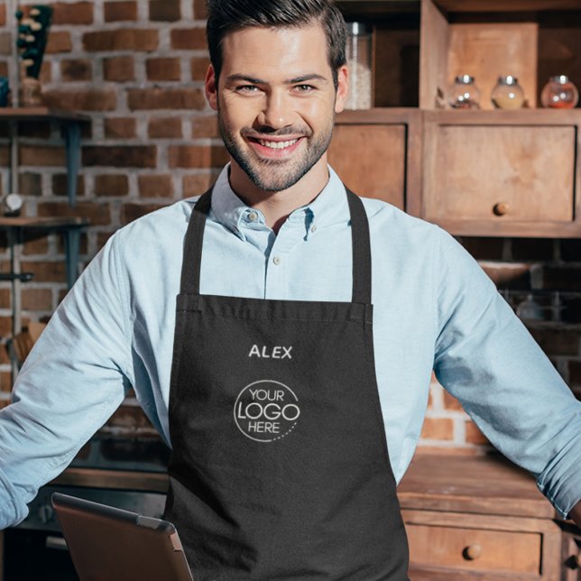 Tablier Logo de la société noire élégant Protection (Créateur téléchargé)