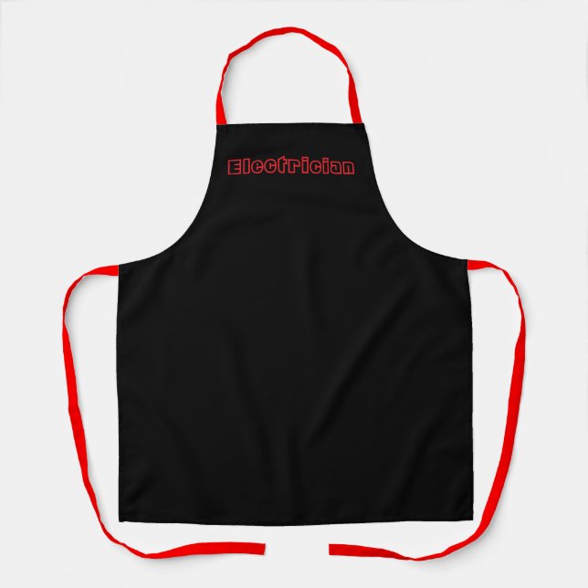 Tablier Logo de l'électricien Cuisine amusante (Recto)