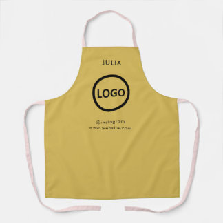 Tablier Logo de l'entreprise Gold Nom du personnel de l'em