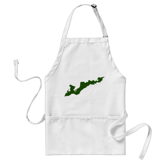 Tablier Logo de l'île des Pêcheurs classique - Vert (Devant)