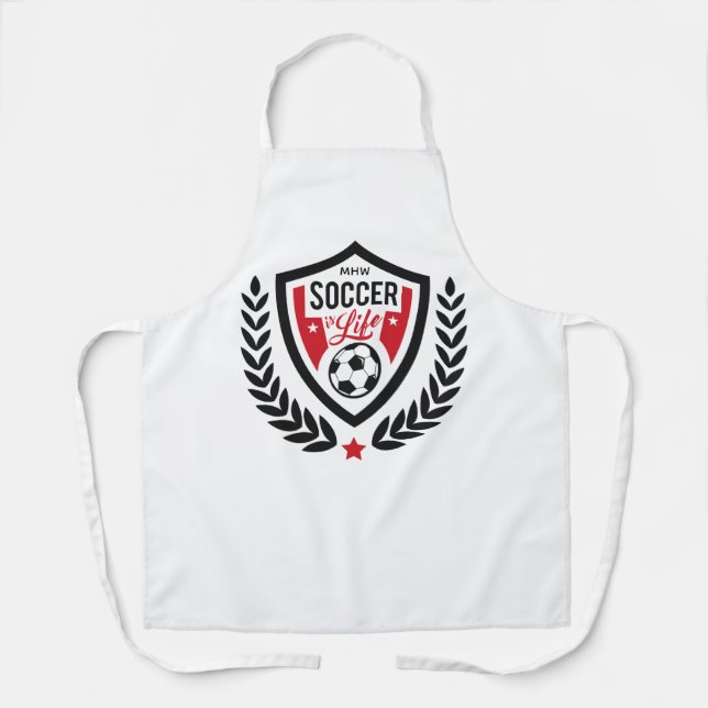 Tablier Logo de soccer monogramme personnalisé (Recto)
