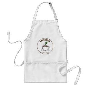 Tablier Logo de tasse de café simple avec feuille