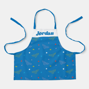 Tablier Logo de Wonder Woman et étoiles motif bleu