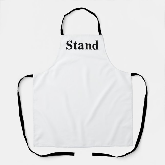 Tablier Logo debout sangles noires Cuisine artisanale Chef (Recto)
